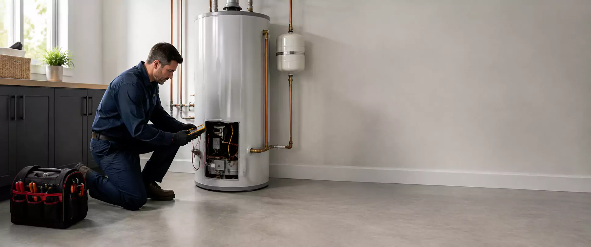 Schedule Service Water heater technician background